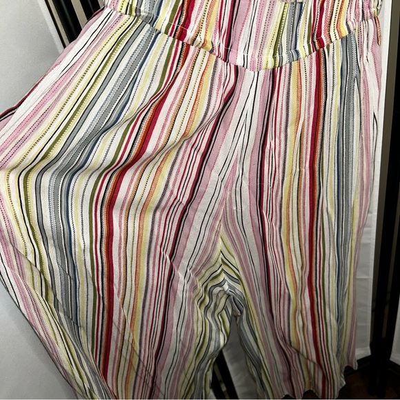 Elan Pink and Cream Jumpsuit with Flutter Sleeves - Picture 3 of 4
